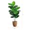44" Artificial Rubber Tree in Decorative Planter